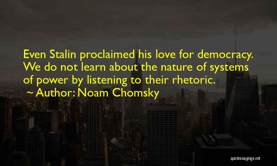 Listening To Nature Quotes By Noam Chomsky