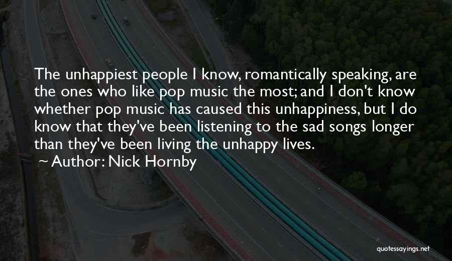 Listening To Sad Music Quotes By Nick Hornby