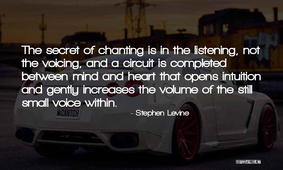 Listening To Your Intuition Quotes By Stephen Levine Listening To Your Intuition Quotes By Stephen Levine