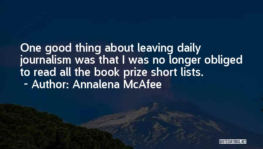 Lists Of Good Quotes By Annalena McAfee