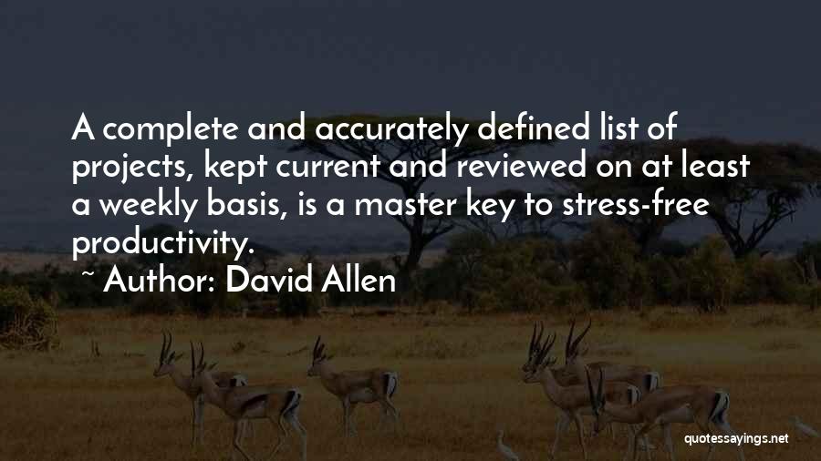 Lists Quotes By David Allen