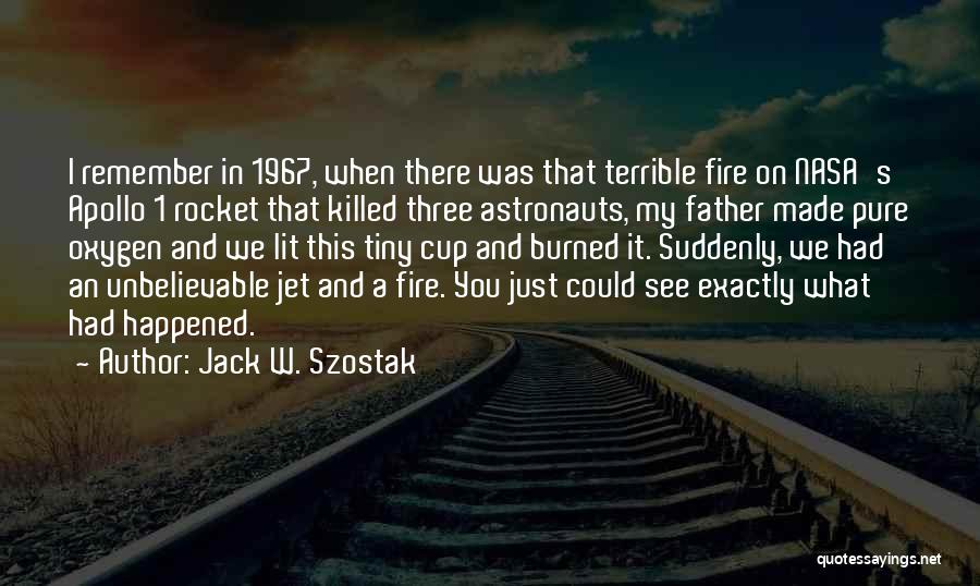 Lit A Fire Quotes By Jack W. Szostak