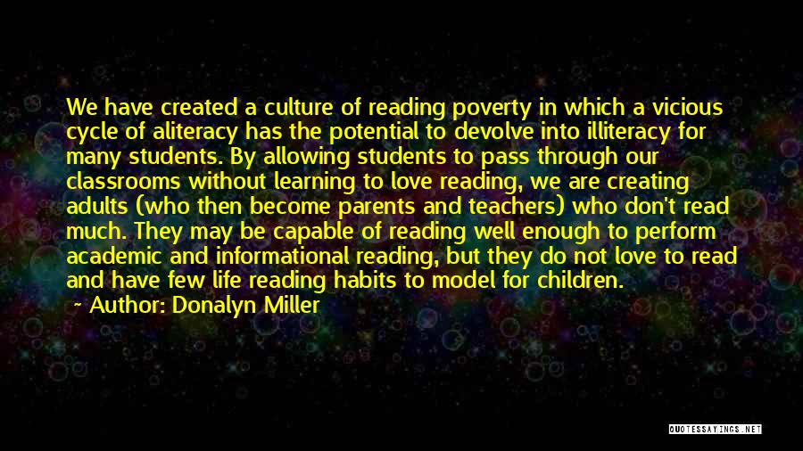 Literacy And Poverty Quotes By Donalyn Miller