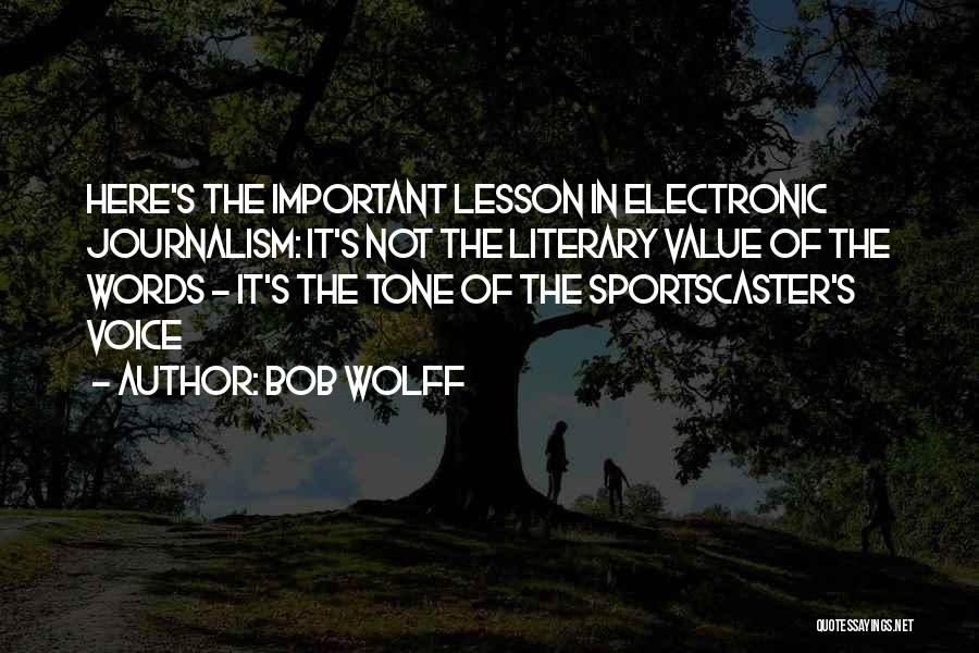 Literary Journalism Quotes By Bob Wolff