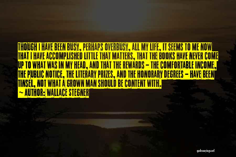 Literary Prizes Quotes By Wallace Stegner