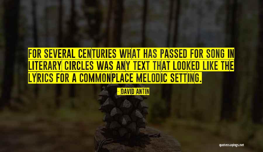 Literary Setting Quotes By David Antin Literary Setting Quotes By David Antin