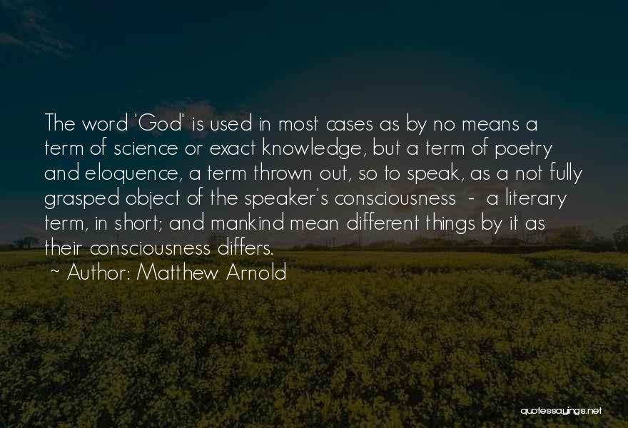 Literary Term For Quotes By Matthew Arnold