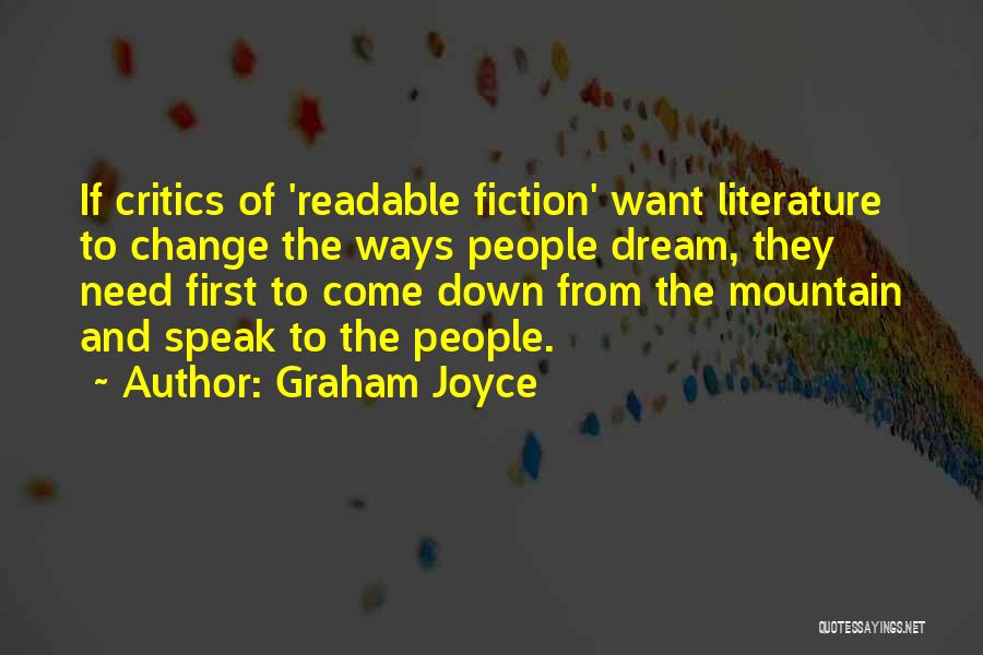 Literature And Change Quotes By Graham Joyce