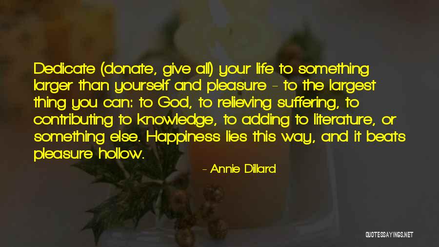 Literature And Knowledge Quotes By Annie Dillard