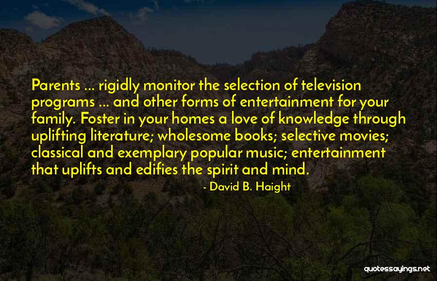 Literature And Knowledge Quotes By David B. Haight