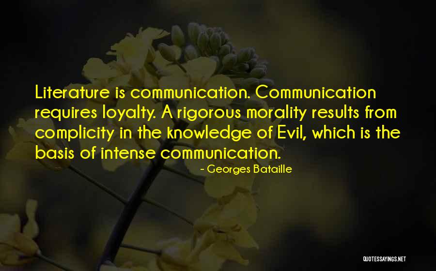 Literature And Morality Quotes By Georges Bataille