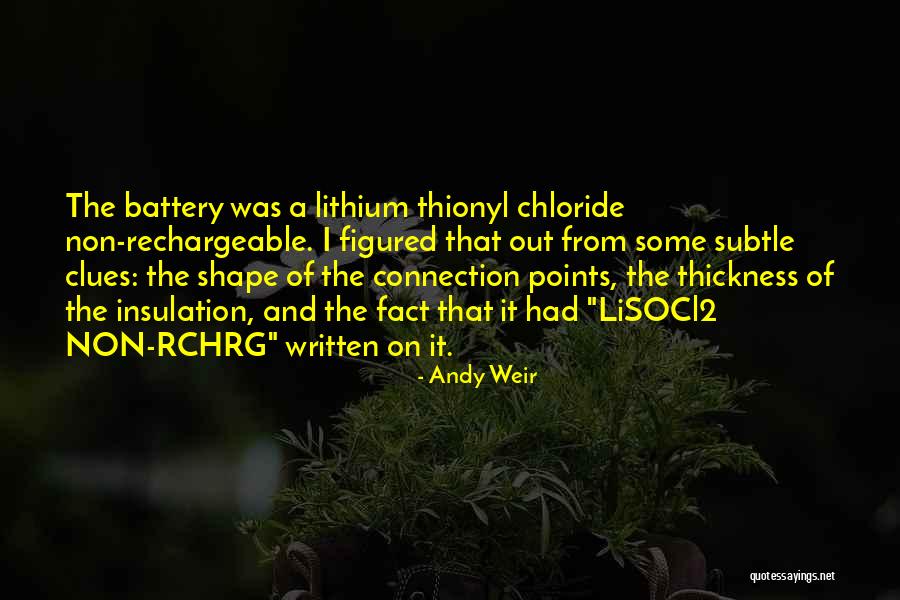 Lithium Quotes By Andy Weir Lithium Quotes By Andy Weir