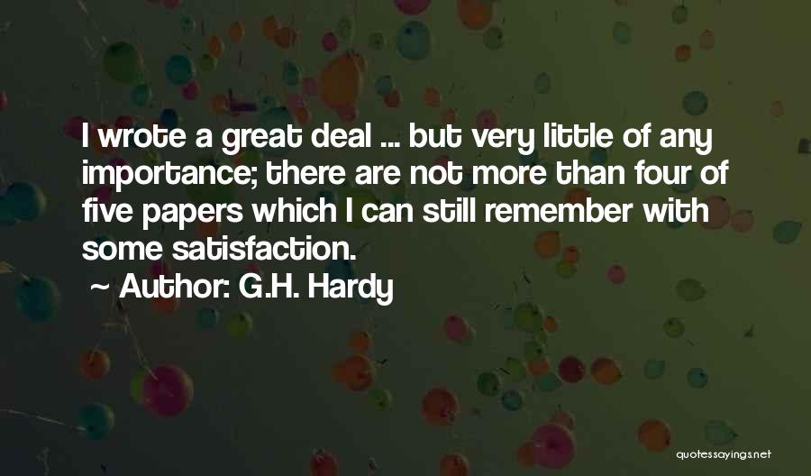 Lito Rodriguez Quotes By G.H. Hardy