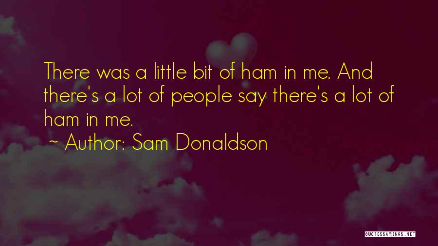 Little Bit Quotes By Sam Donaldson