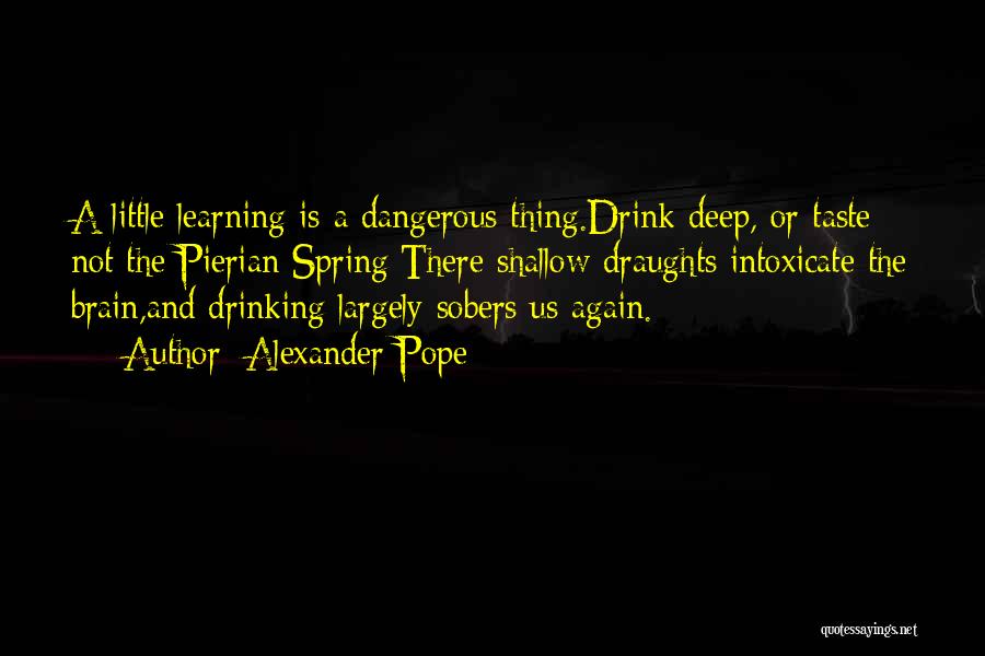 Little Knowledge Is A Dangerous Thing Quotes By Alexander Pope