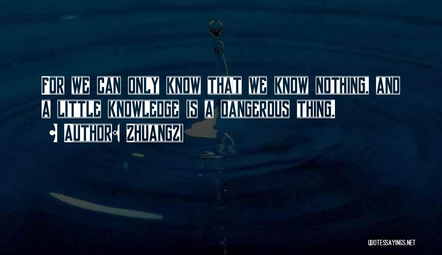 Little Knowledge Is A Dangerous Thing Quotes By Zhuangzi