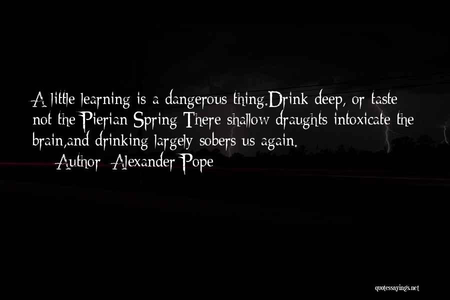Little Knowledge Is Dangerous Quotes By Alexander Pope