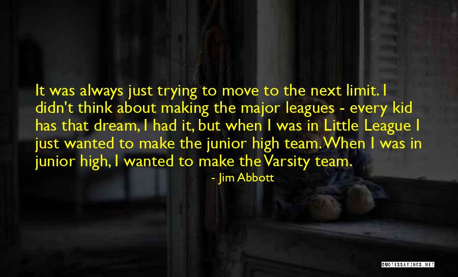 Little League Quotes By Jim Abbott