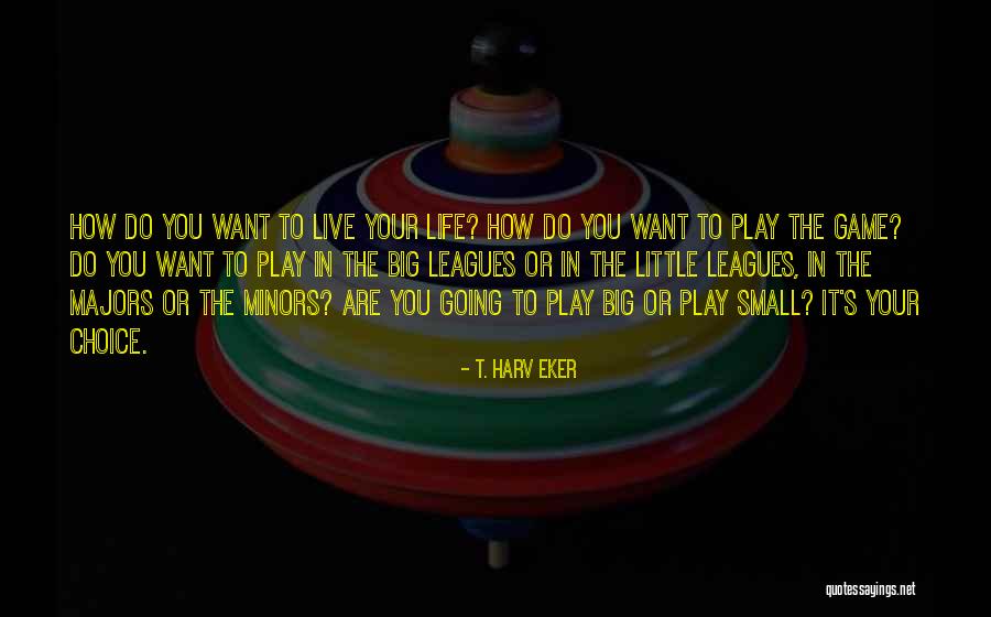 Little League Quotes By T. Harv Eker