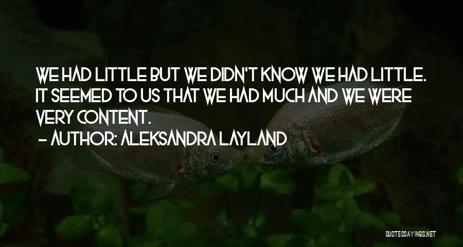 Little Life Quote Quotes By Aleksandra Layland