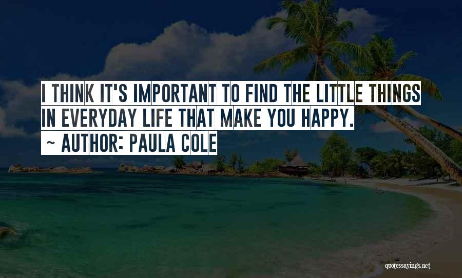 Little Things Life Quotes By Paula Cole