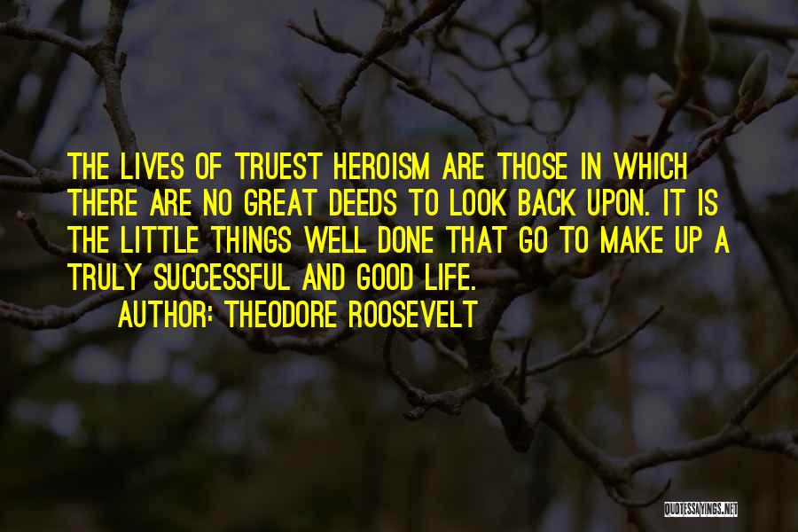 Little Things Life Quotes By Theodore Roosevelt