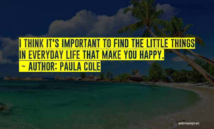 Little Things That Make You Happy Quotes By Paula Cole