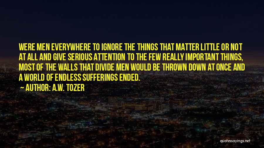 Little Things That Matter Quotes By A.W. Tozer