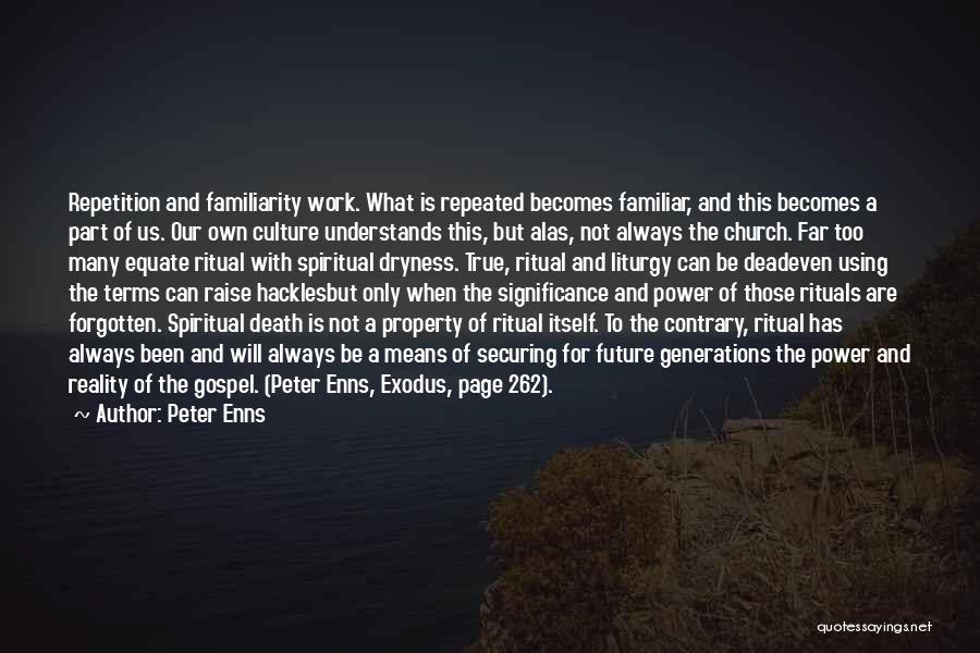 Liturgy Quotes By Peter Enns