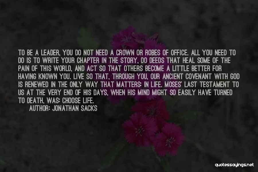 Live A Life That Matters Quotes By Jonathan Sacks