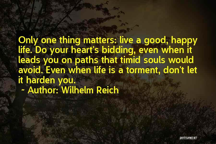 Live A Life That Matters Quotes By Wilhelm Reich