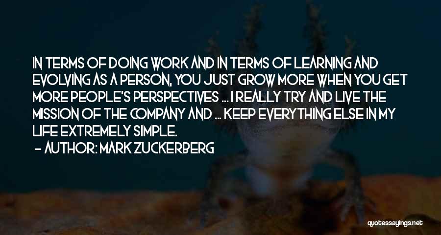 Live A Simple Life Quotes By Mark Zuckerberg