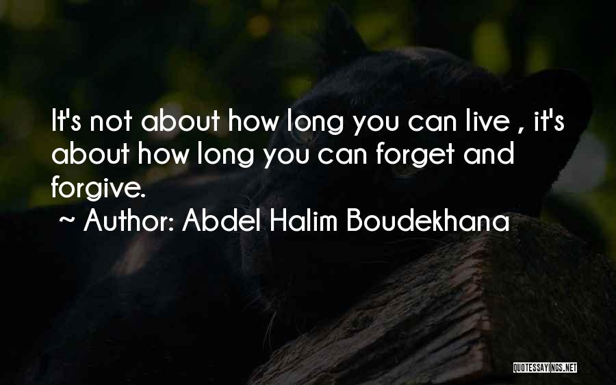 Live And Forget Quotes By Abdel Halim Boudekhana