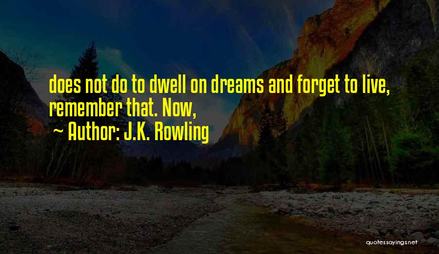 Live And Forget Quotes By J.K. Rowling