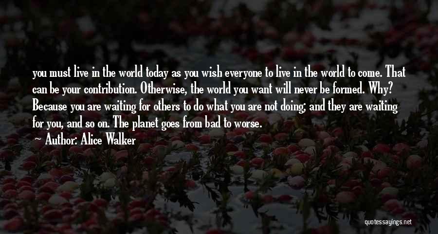 Live As You Wish Quotes By Alice Walker