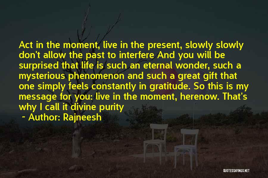 Live For The Present Moment Quotes By Rajneesh