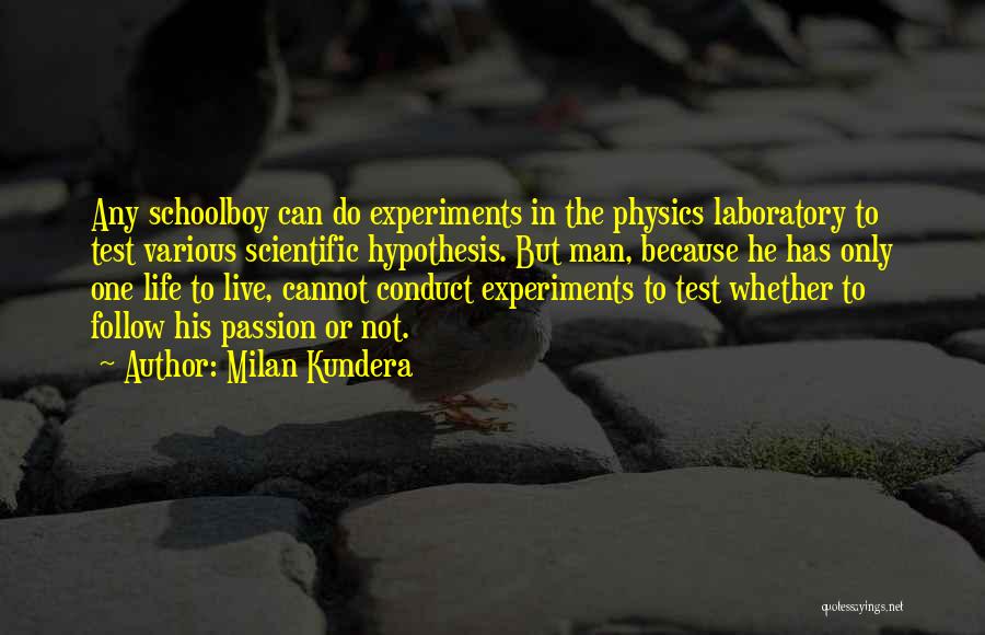 Live In Passion Quotes By Milan Kundera