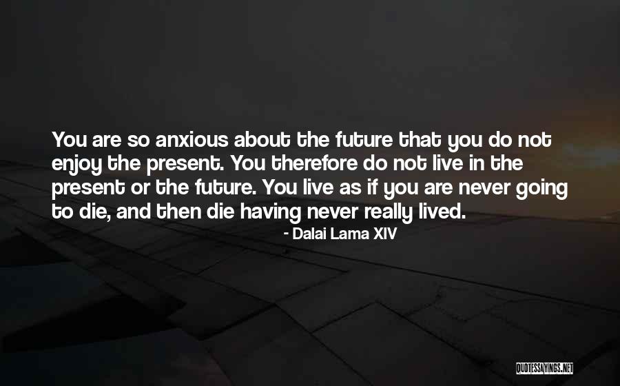 Live In Present Not Future Quotes By Dalai Lama XIV Live In Present Not Future Quotes By Dalai Lama XIV
