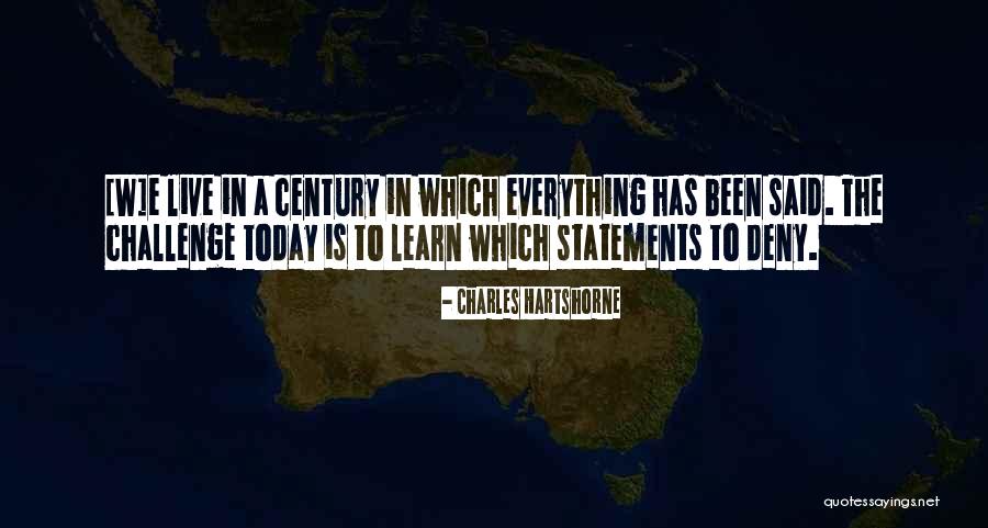 Live In Today Quotes By Charles Hartshorne Live In Today Quotes By Charles Hartshorne