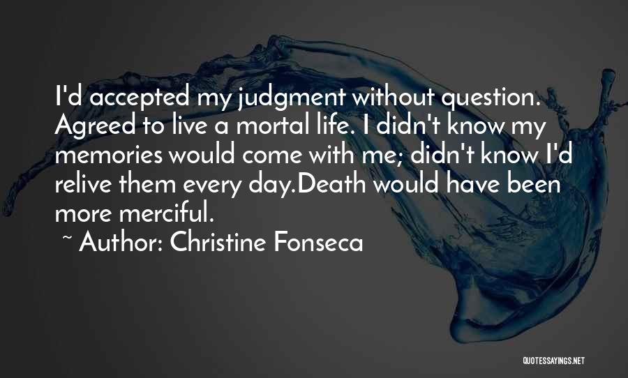 Live Life And Death Quotes By Christine Fonseca