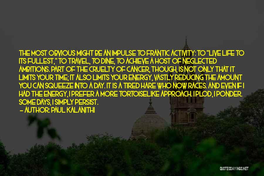 Live Life Travel Quotes By Paul Kalanithi