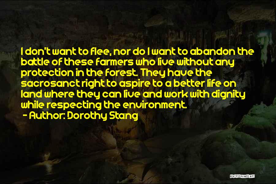 Live Life With Dignity Quotes By Dorothy Stang