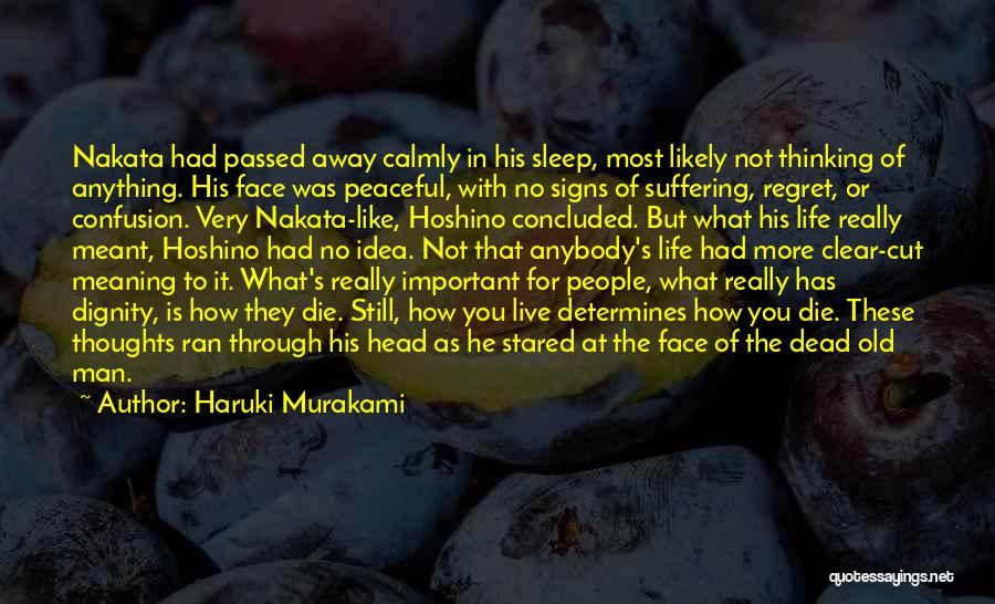 Live Life With Dignity Quotes By Haruki Murakami