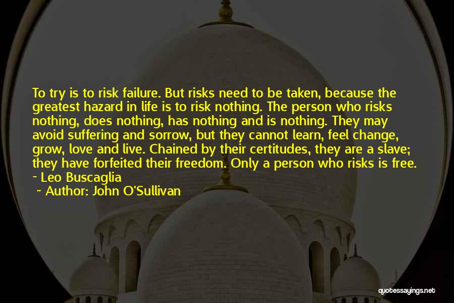 Live Life With Risk Quotes By John O'Sullivan