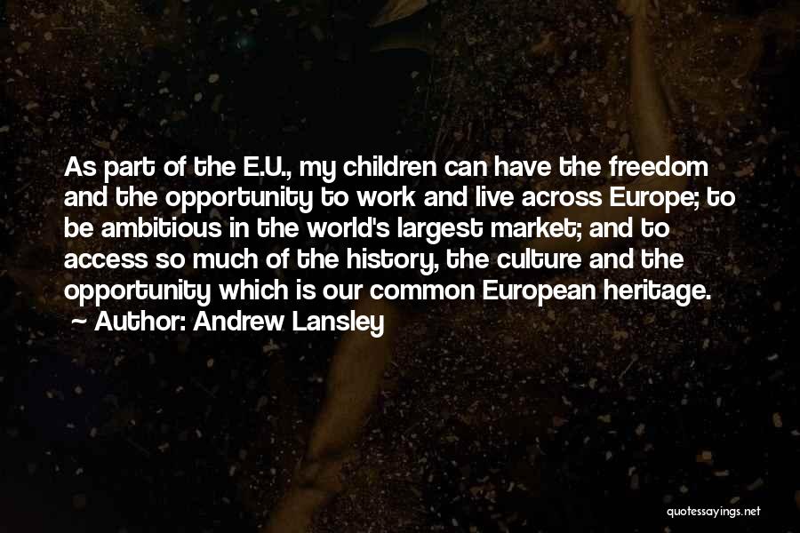 Live Market Quotes By Andrew Lansley