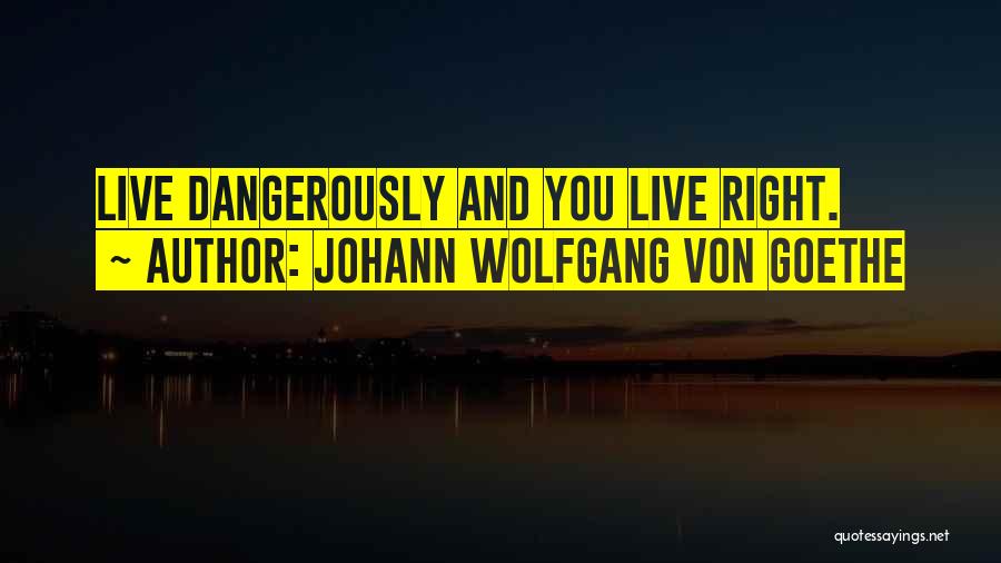 Live Right Quotes By Johann Wolfgang Von Goethe