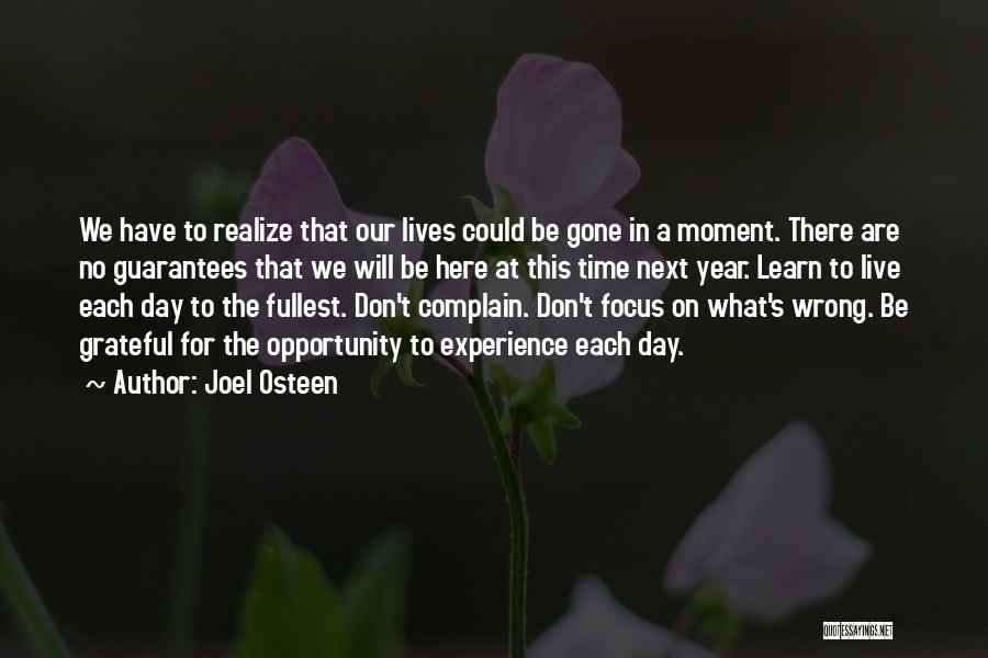 Live To Fullest Quotes By Joel Osteen