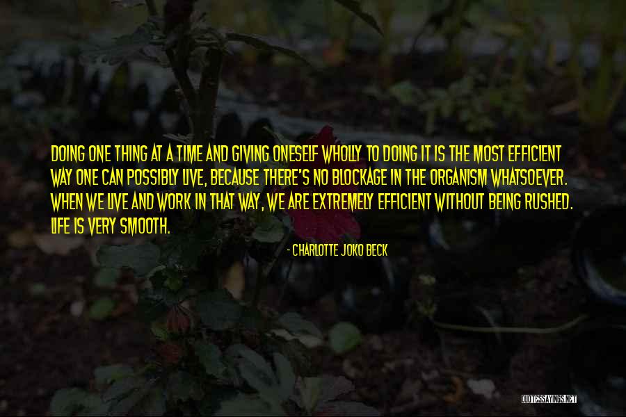 Live To Work Quotes By Charlotte Joko Beck