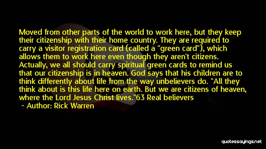 Live To Work Quotes By Rick Warren
