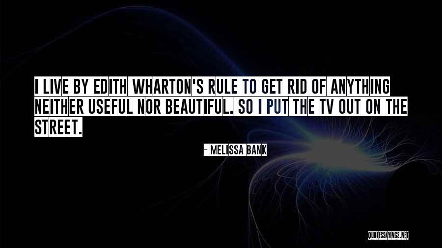 Live Tv Quotes By Melissa Bank